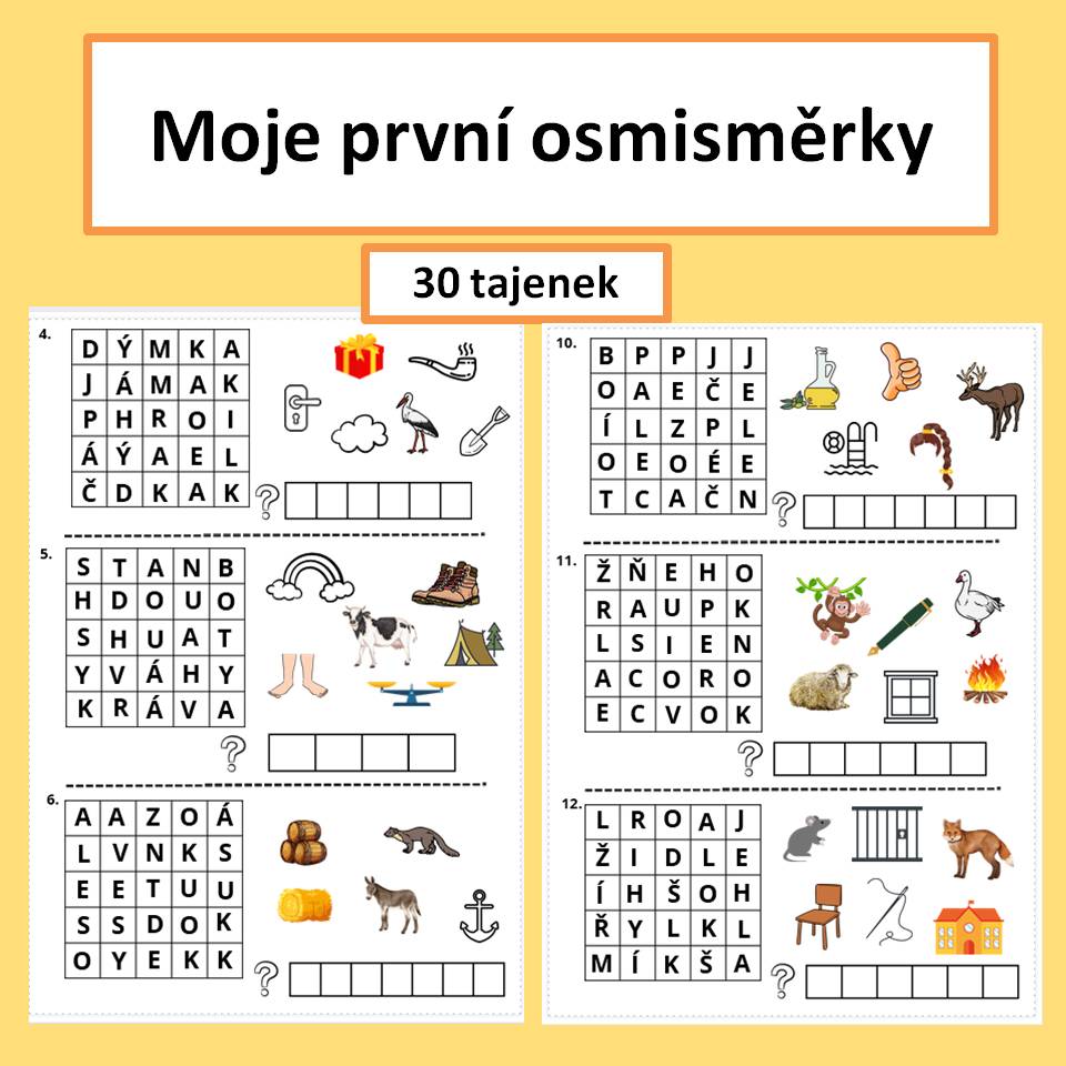 Moje první osmisměrky - Český jazyk | UčiteléUčitelům.cz